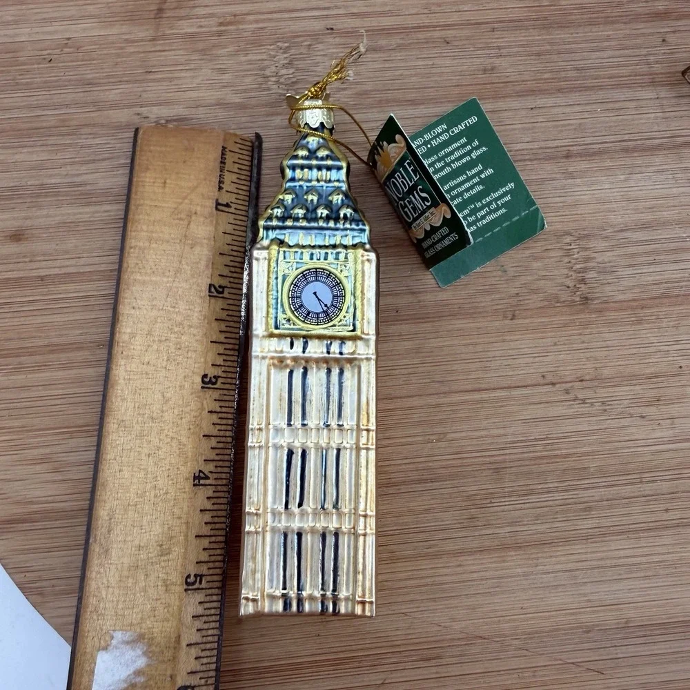 Kurt Adler 5-1/2-Inch Noble Gems Glass Big Ben Ornament‎
